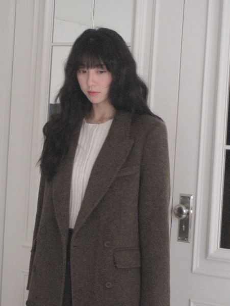 [WITHBLOOM] PREFRITT : Bournemouth Merino Wool Handmade Coat Brown