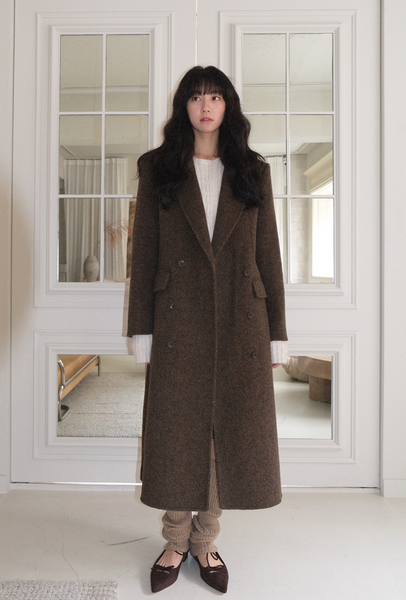 [WITHBLOOM] PREFRITT : Bournemouth Merino Wool Handmade Coat Brown