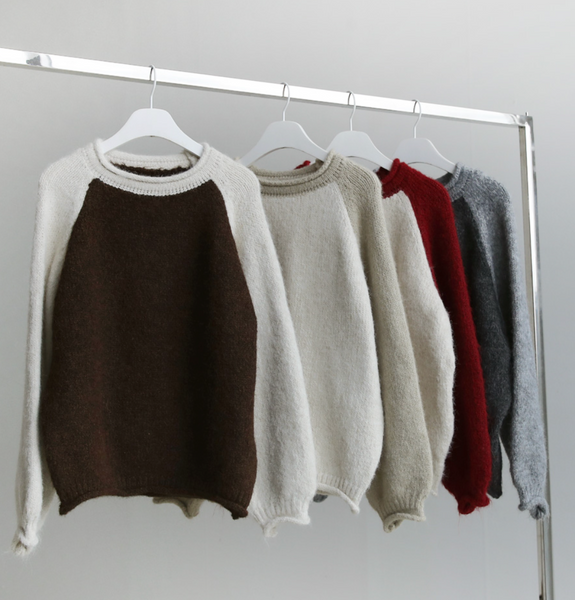 [FRENCHCHIC] Color Raglan Wool Knitwear