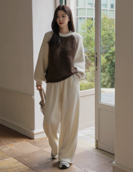 [FRENCHCHIC] Color Raglan Wool Knitwear