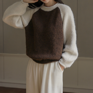 [FRENCHCHIC] Color Raglan Wool Knitwear