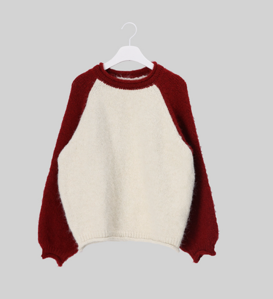 [FRENCHCHIC] Color Raglan Wool Knitwear