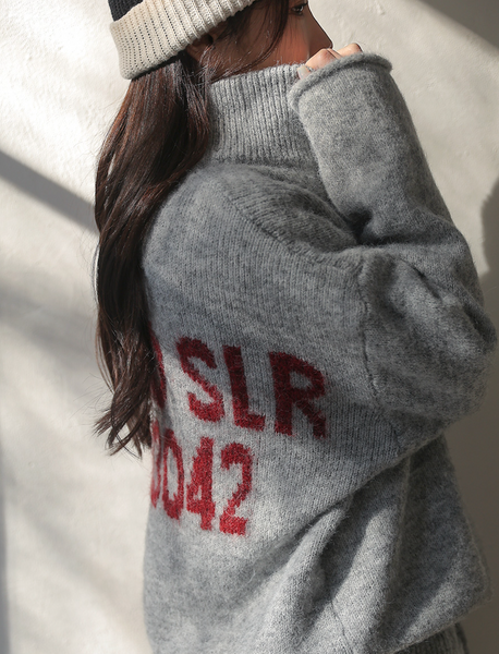 [FRENCHCHIC] Hem String Half Zip-Up Wool Knitwear