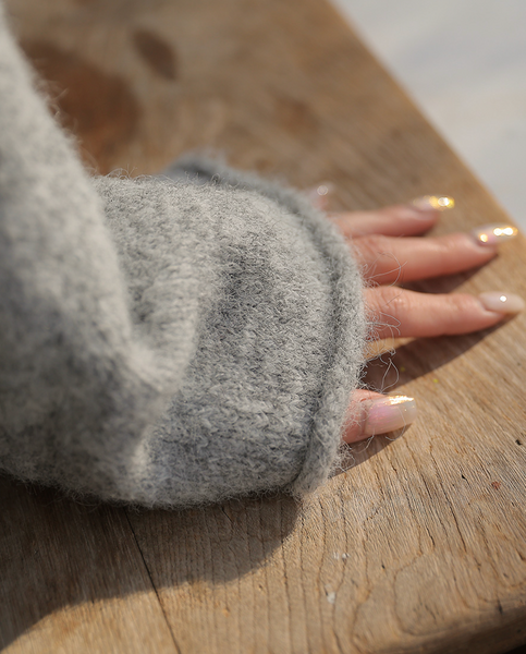 [FRENCHCHIC] Hem String Half Zip-Up Wool Knitwear