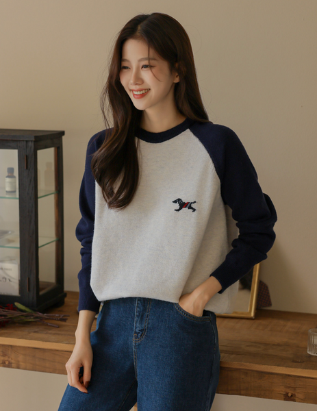 [FRENCHCHIC] Colour Raglan Knitwear