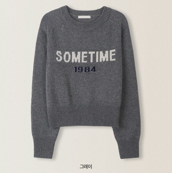 [SLOWAND] SOMETIME Lettering Knitwear