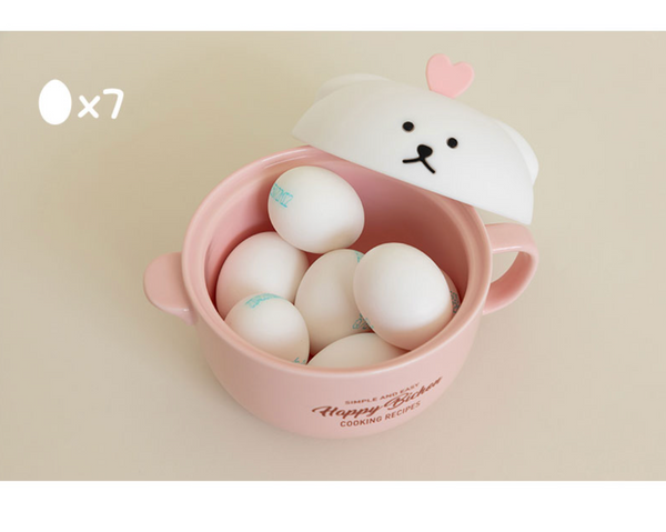 [Dailylike] Happy Bichon Ceramic Microwave Cup (Pink)