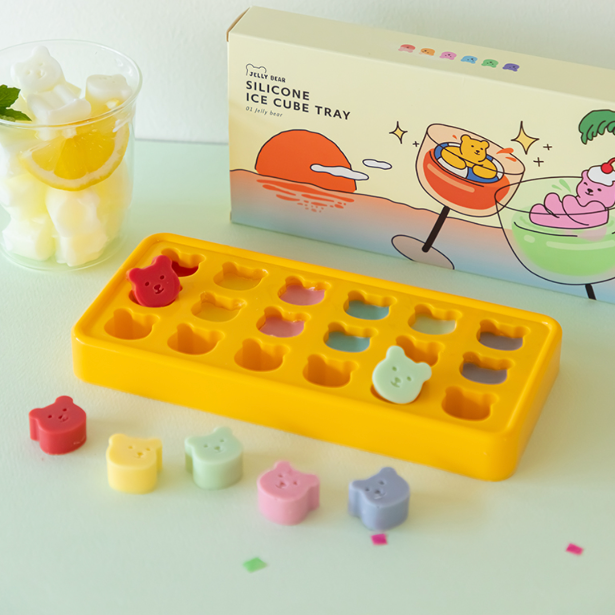 [Dailylike] Silicone Ice Cube Tray - 01 Jelly Bear