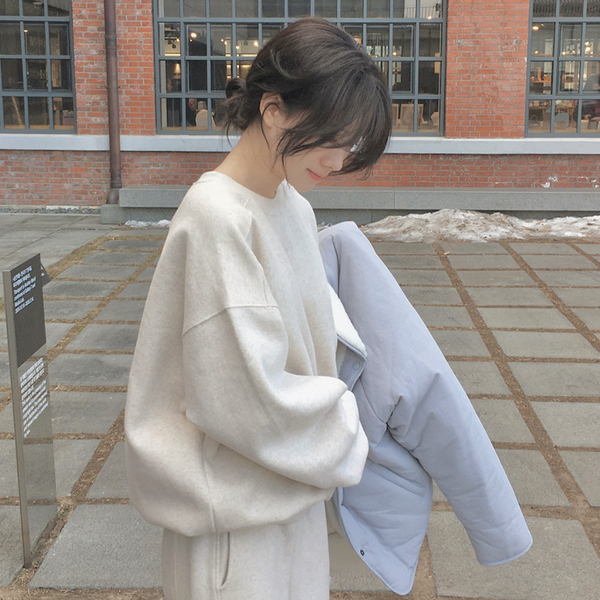 [SLOWAND] # SLOWMADE Wool Napping All Day Sweatshirt