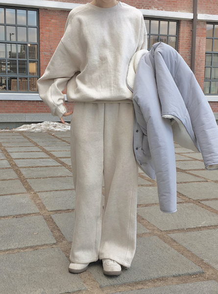 [SLOWAND] # SLOWMADE Wool Napping Two-way Pants