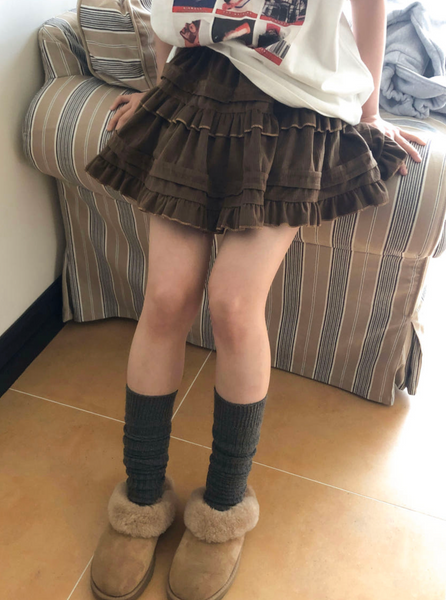 [DUNGEUREON] Cotta Frill Velvet Skirt