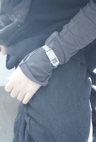 [eee space] Check Bar Watch (Black)