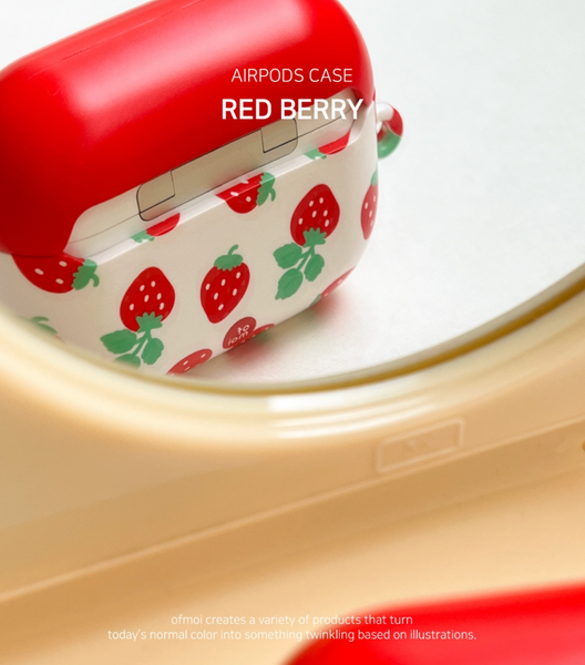 [ofmoi] Red Berry Airpods Case (Matte)