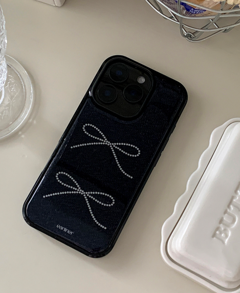 [earliner] Twinkle Ribbon Black Jeans Epoxy Bumper Case