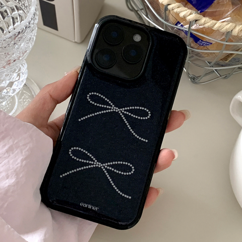 [earliner] Twinkle Ribbon Black Jeans Epoxy Bumper Case