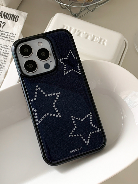 [earliner] Twinkle Star Black Jeans Epoxy Bumper Case