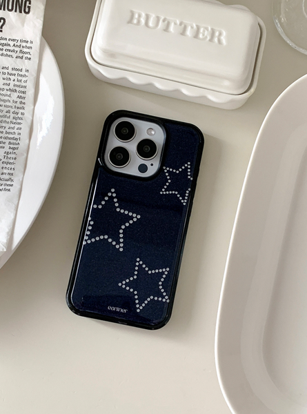 [earliner] Twinkle Star Black Jeans Epoxy Bumper Case