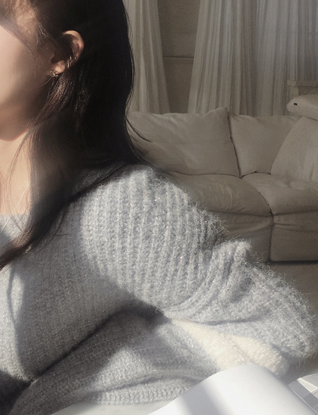 [SLOWAND] # SLOWMADE Shine Glitter Mood Soft Knitwear