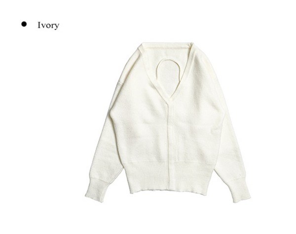 [anyonemore] Off-shoulder Loose Fit Knitwear