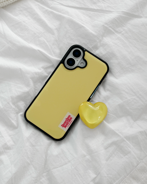 [THENINEMALL] Basic Color Label Epoxy Case + Grip Tok Set