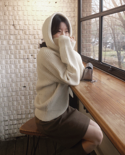 [SLOWAND] # SLOWMADE Muffler Set All Day V-Neck Knitwear