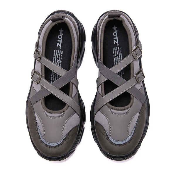 [OTZ] Lomita Platform Banding Maryjane Shoes (Grey)