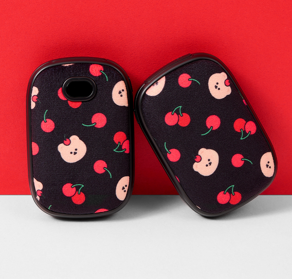 [earp earp] Cherry Covy Fabric Rechargeable Hand Warmer