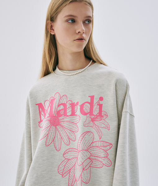 [MARDI MERCREDI] SWEATSHIRT TRIPLE FLOWER OATMEAL PEONY