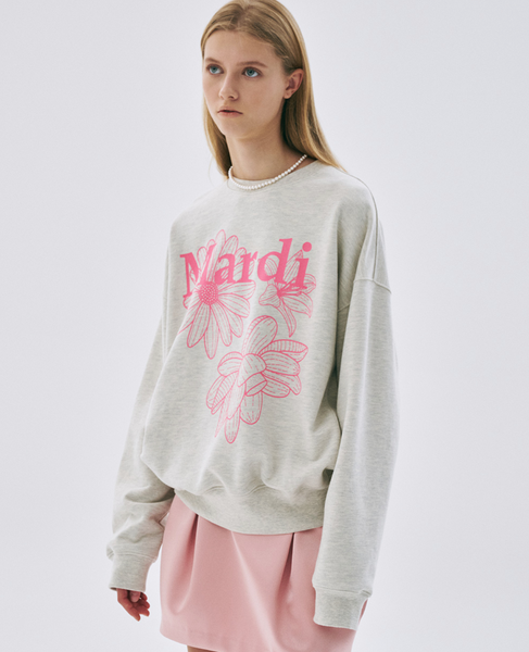 [MARDI MERCREDI] SWEATSHIRT TRIPLE FLOWER OATMEAL PEONY