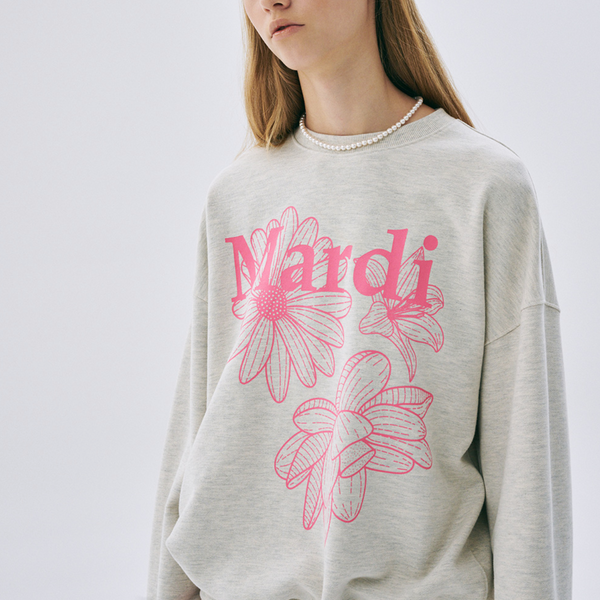 [MARDI MERCREDI] SWEATSHIRT TRIPLE FLOWER OATMEAL PEONY