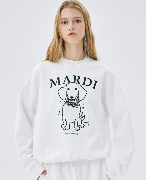 [MARDI MERCREDI] SWEATSHIRT SWING THE TAIL DDANJI FLOWER NECKLACE HEATHER PURPLE