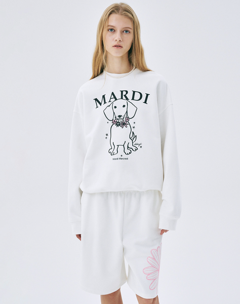 [MARDI MERCREDI] SWEATSHIRT SWING THE TAIL DDANJI FLOWER NECKLACE HEATHER PURPLE