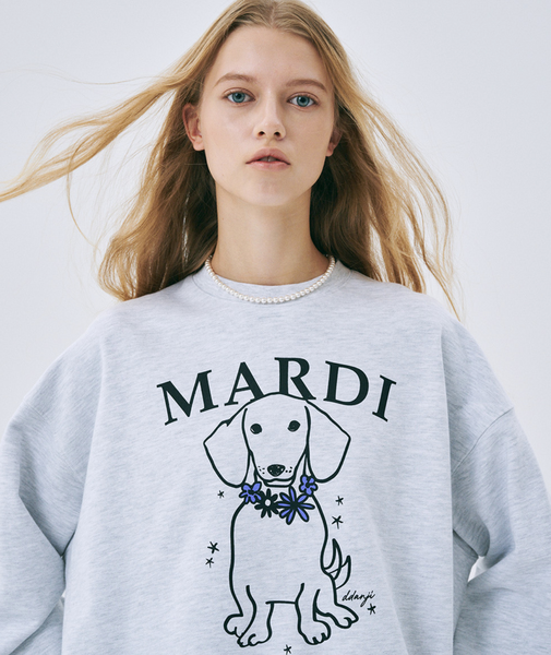 [MARDI MERCREDI] SWEATSHIRT SWING THE TAIL DDANJI FLOWER NECKLACE HEATHER PURPLE