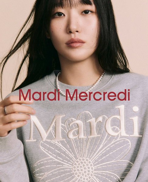 [MARDI MERCREDI] SWEATSHIRT FLOWERMARDI NEEDLEWORK GREY CREAM