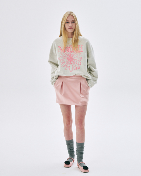 [MARDI MERCREDI] SWEATSHIRT FLOWERMARDI NEEDLEWORK OATMEAL PEONY