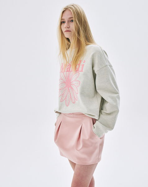 [MARDI MERCREDI] SWEATSHIRT FLOWERMARDI NEEDLEWORK OATMEAL PEONY