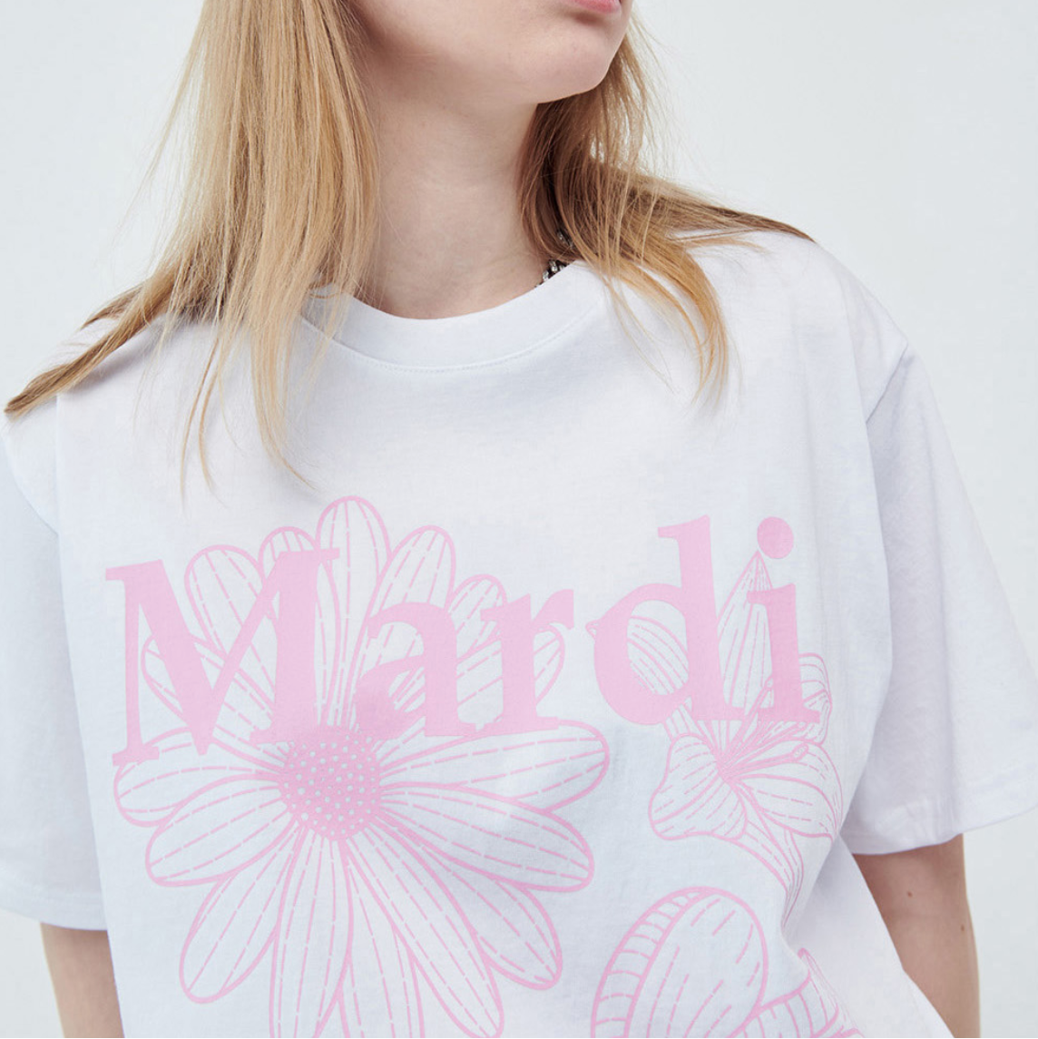 [MARDI MERCREDI] TSHIRT TRIPLE FLOWER WHITE PINK