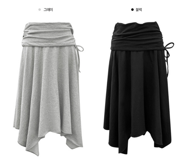 [MODIMOOD] Morning Unbalanced Low Flare Layered Skirt