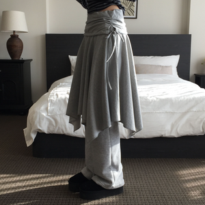 [MODIMOOD] Morning Unbalanced Low Flare Layered Skirt