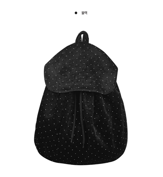 [MODIMOOD] Dot Velvet Backpack