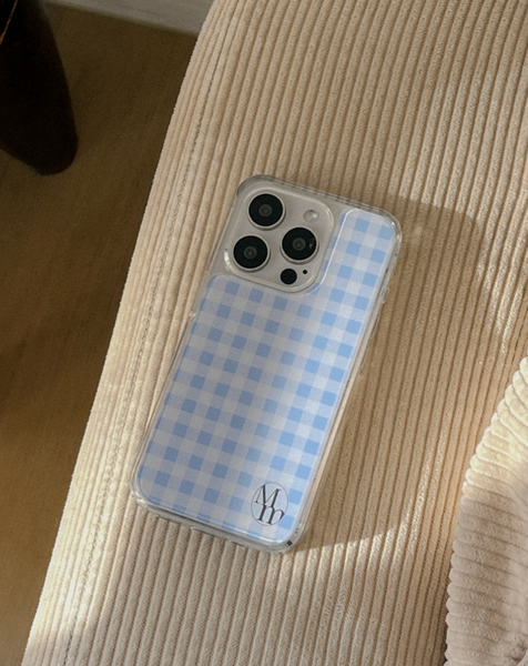 [Mademoment] Pastel Check Acrylic Cover Case