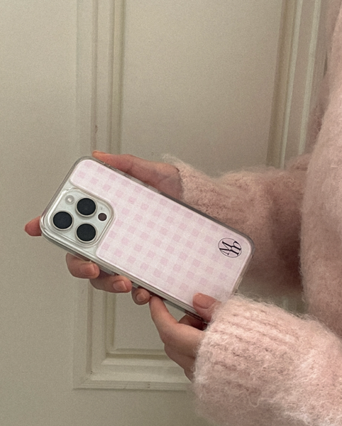 [Mademoment] Pastel Check Acrylic Cover Case