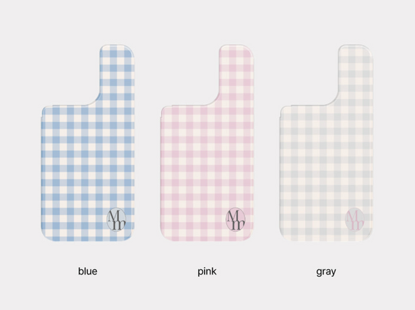 [Mademoment] Pastel Check Acrylic Cover Case