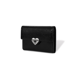 [fennec] HEARTY FLAP WALLET - BLACK