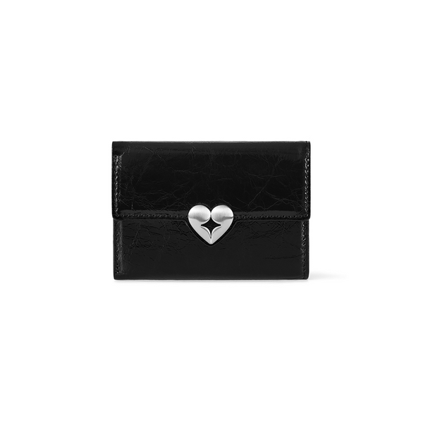 [fennec] HEARTY FLAP WALLET - BLACK