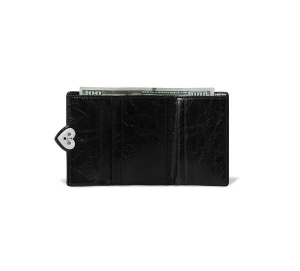 [fennec] HEARTY FLAP WALLET - BLACK