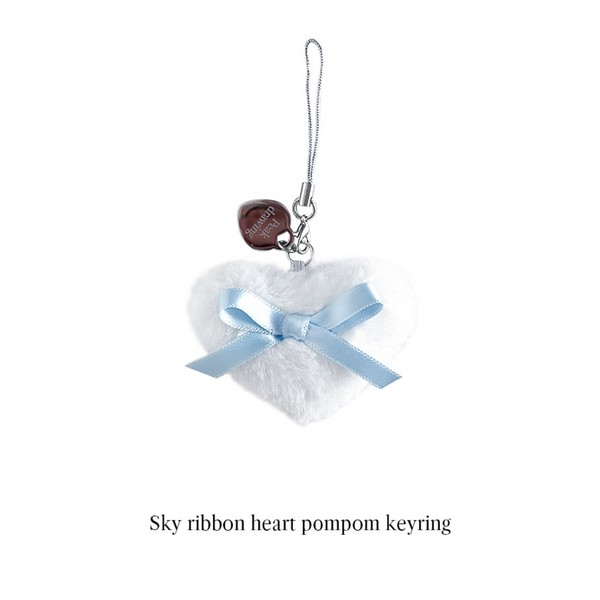 [Peakdrawing] Sky Ribbon Heart Keyring