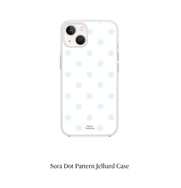 [Peakdrawing] Sora Dot Pattern Jelly Hard Case