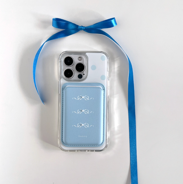 [Peakdrawing] Sora Mood Ribbon Card Slot Magsafe Case Set