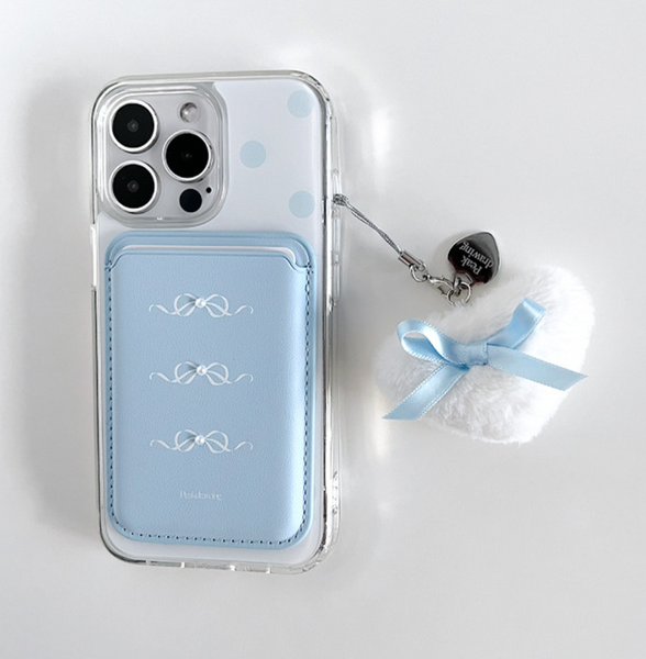 [Peakdrawing] Sora Mood Ribbon Card Slot Magsafe Case Set